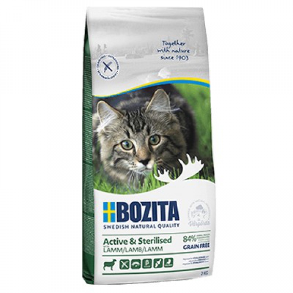 Bozita Active & Sterilised Grain free Lamb - sucha karma dla kotów wychodzących po sterylizacji | 400g, DLZBZTKSK0013