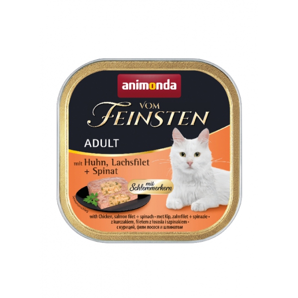 Animonda Vom Feinsten Classic Cat kurczak, łosoś, szpinak 100g, DLZANMKMK0022