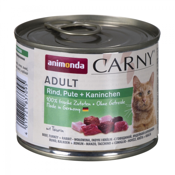 Animonda Carny Adult | wołowina, indyk i królik | puszka | 200g, DLZANMKMK0071