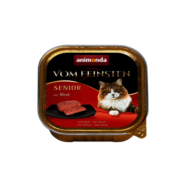 Animonda Vom Feinsten Senior Cat | wołowina | tacka | 100g, DLZANMKMK0108