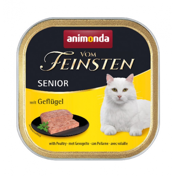Animonda Vom Feinsten Senior Cat drób tacka 100g, DLZANMKMK0196