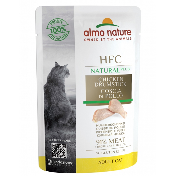 Almo Nature HFC Natural Plus Cat z udkiem z kurczaka 55g, DLZATUKMK0041