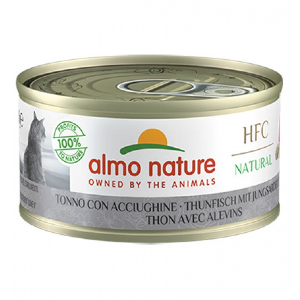 Almo Nature HFC Natural Cat z tuńczykiem z sardynkami 70g, DLZATUKMK0073