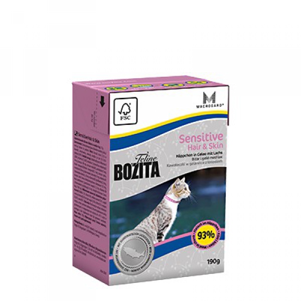 Bozita Feline Hair & Skin Sensitive -tetra pak 190g, DLZBZTKMK0019