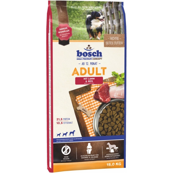 Bosch ADULT | z jagnięciną i ryżem | 15kg, DLSBOCZWI0001