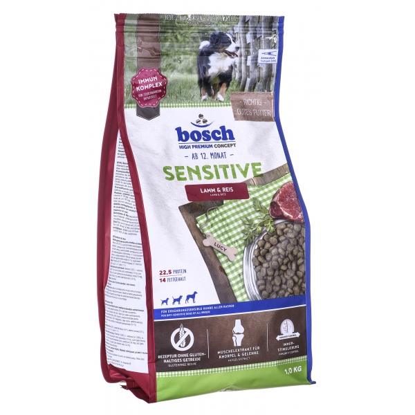 Bosch SENSITIVE Adult z jagnięciną i ryżem 1kg, DLZBOCKAR0067