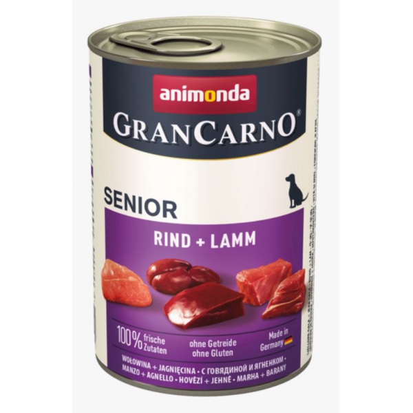 Animonda Grancarno Senior smak: wołowina i jagnięcina - puszka 400g, DLZANMKMP0032