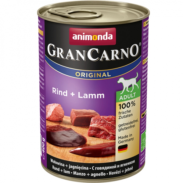 Animonda Grancarno Adult | wołowina, jagnięcina | puszka | 400g, DLZANMKMP0040