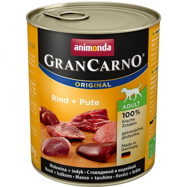Animonda Grancarno Adult smak: wołowina i indyk 800g, DLZANMKMP0041