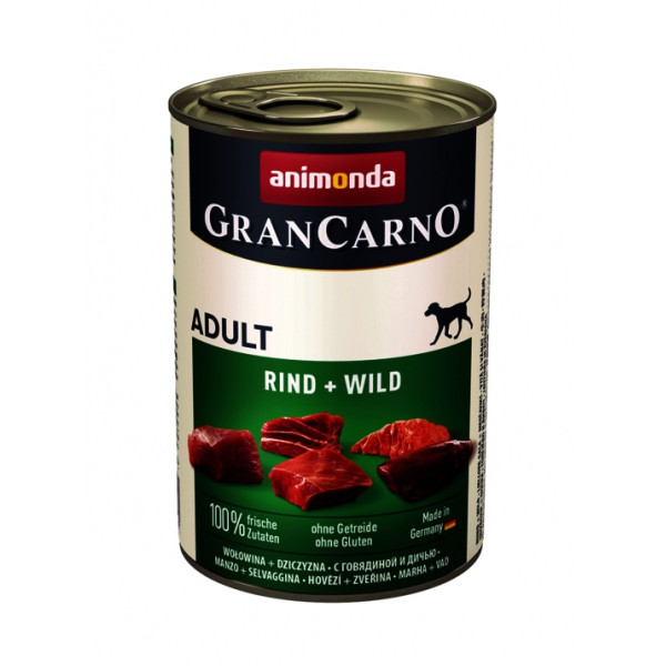 Animonda Grancarno Adult | wołowina, dziczyzna | puszka | 400g, DLZANMKMP0045