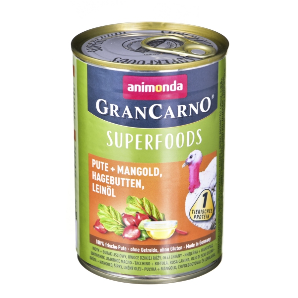 Animonda GranCarno Superfoods indyk, botwinka 400g, DLZANMKMP0105