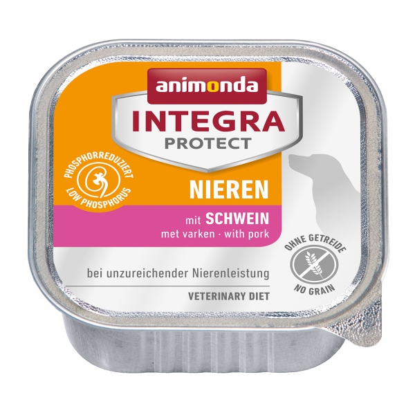 Animonda Integra Protect Nieren dla psa,  wieprzowina tacka 150g, DLZANMKMP0066