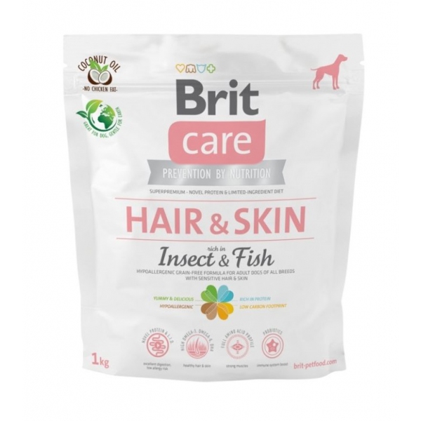 Brit  Care HAIR & SKIN | Insect&Fish | 1kg, DLZRITKSP0090