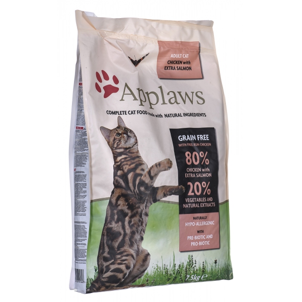 Applaws Cat Kurczak i Łosoś - karma dla kotów z wysoką zawartością mięsa | 7,5kg, DLZAPWKSK0002