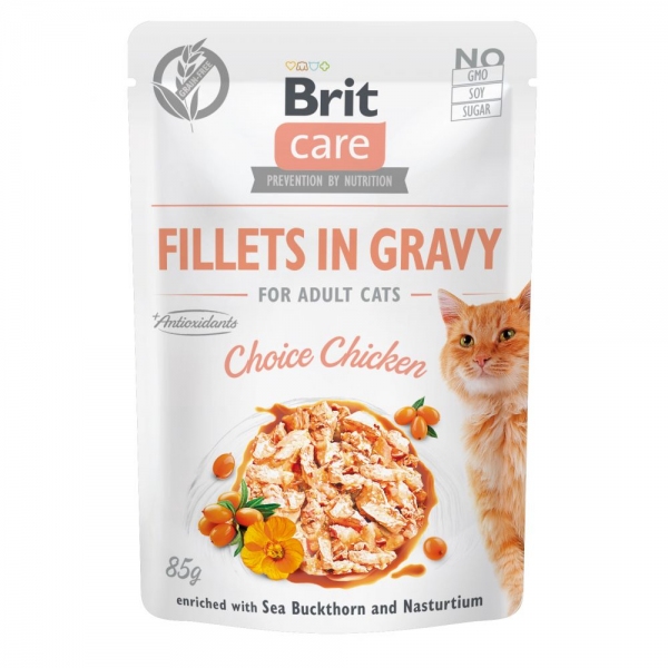 Brit Care Cat | Fillets in Gravy Choice Chicken 85g, DLZRITKMK0020