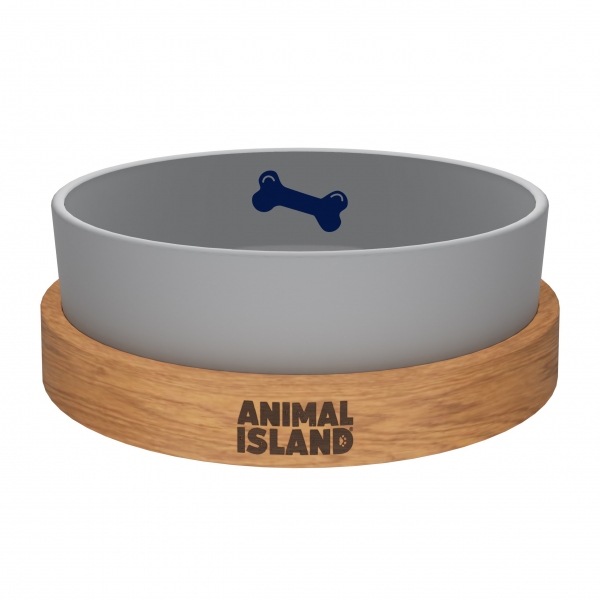 Animal Island | Miska dla psa Cool Gray rozm.M 1300ml, DLZANLMIS0001
