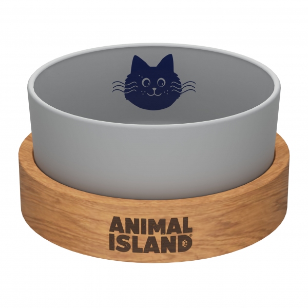 Animal Island | Miska dla kota Cool Gray rozm.S 900ml, DLZANLMIS0003
