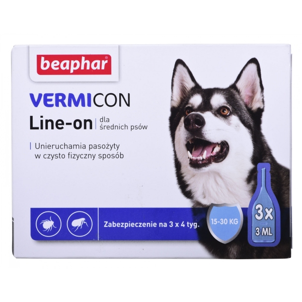 Beaphar krople przeciw pasożytom KLESZCZE PCHŁY dla psa 3x3ml, DLZBEPHIP0064