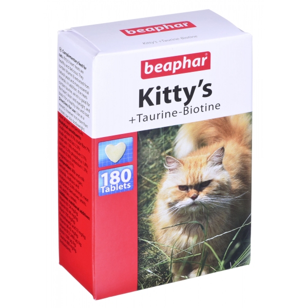 Beaphar Kitty's tauryna biotyna witaminy dla kota 180tab, DLZBEPHIP0073