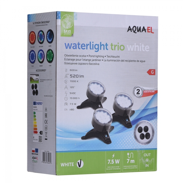 Aquael Waterlight Trio White Lampy Led do oczka, DLZAQEAKA0229