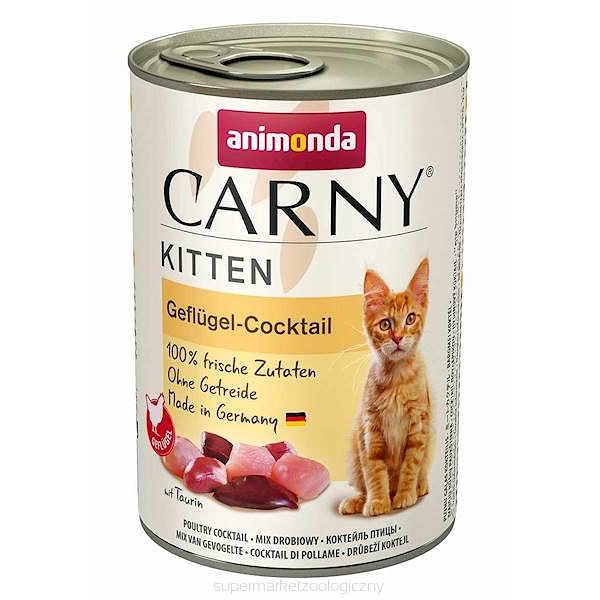 ANIMONDA Cat Carny Kitten smak: koktajl drób 400g, DLZANMKMK0218