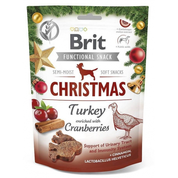 Brit Care Dog Functional Snack Christmas Edition Turkey 150g, DLPRITPRZ0001