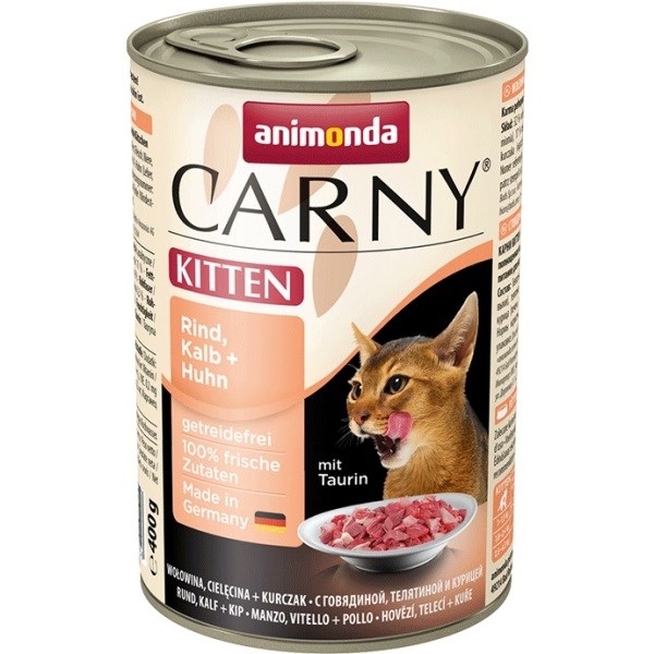 Animonda Carny Kitten wołowina, cielęcina i kurczak 400g, DLKANMKAM0004