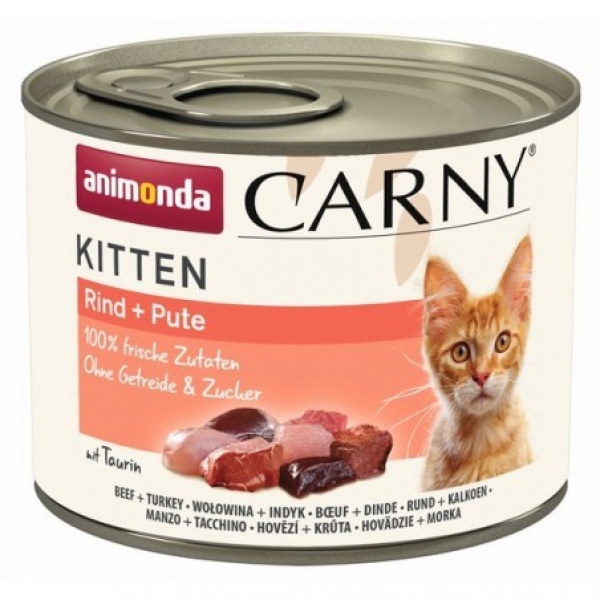 ANIMONDA Carny Kitten smak: wołowina,indyk | 200g, DLKANMKAM0013