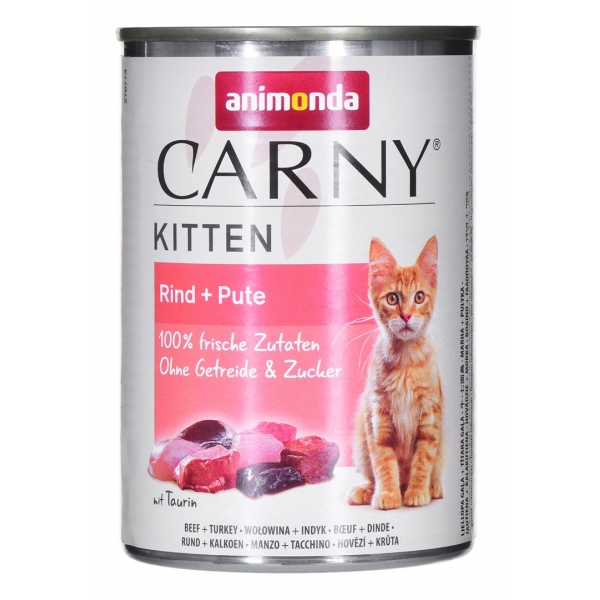 ANIMONDA Carny Kitten smak: wołowina,indyk | 400g, DLKANMKAM0015