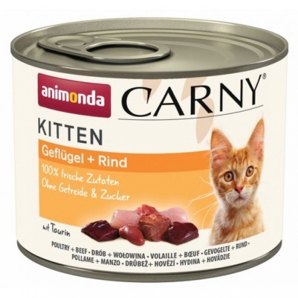 ANIMONDA Carny Kitten smak: drób,wołowina | 200g, DLKANMKAM0011