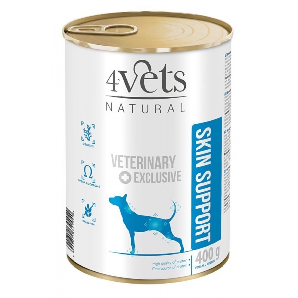 4VETS NATURAL Skin Support Dog 400g, VET4VEKMP0005