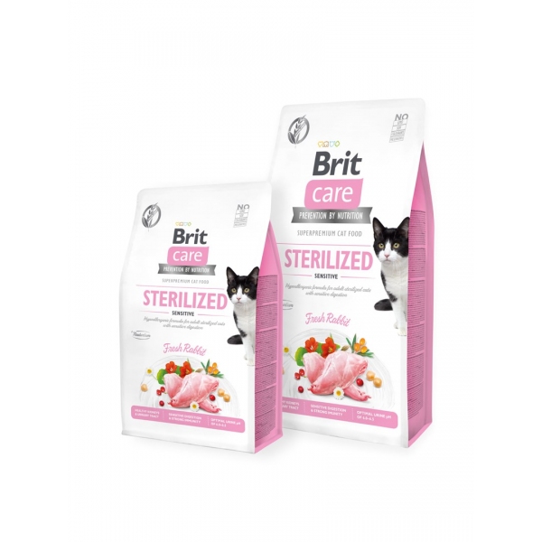 BRIT CARE Cat Grain-Free Sterilised Sensitive - karma dla kotów wysterylizowanych - 7kg, DLZRITKSK0006