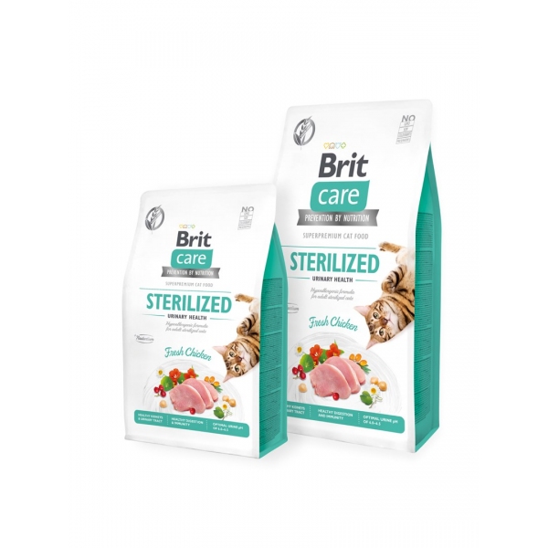 BRIT CARE Cat Grain-Free Sterilised Urinary Health - karma dla kotów wysterylizowanych - 7kg, DLZRITKSK0007