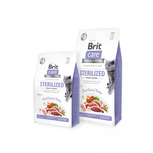 BRIT CARE Cat Grain-Free Sterilised Weight Control - karma dla kotów wysterylizowanych - 7kg, DLZRITKSK0008