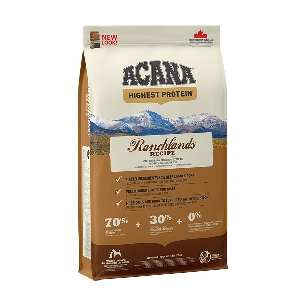 Acana Regionals Highest Proteins Ranchlands Dog 11,4kg, DLZANAKSP0051