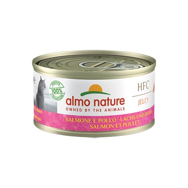 Almo Nature HFC Jelly Adult | Galaretka w puszce z łososiem | 70g, DLZATUKMK0066