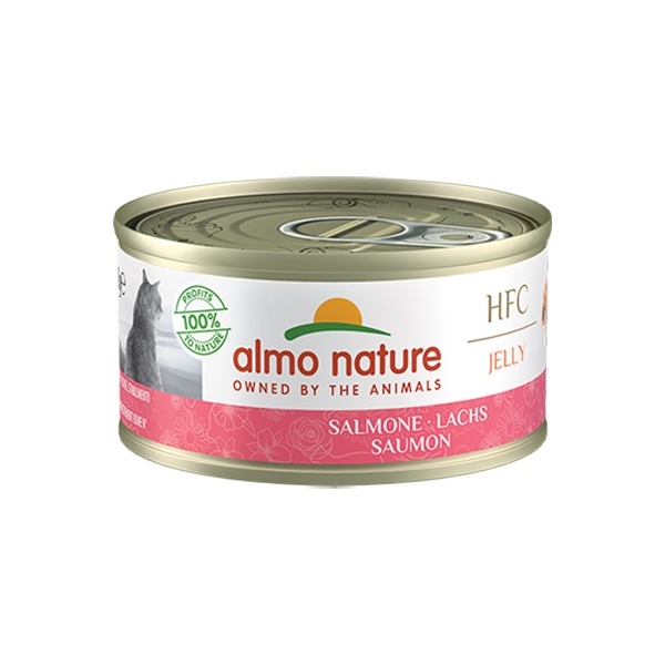 Almo Nature HFC Jelly Adult | Galaretka w puszce z łososiem i kurczakiem | 70g, DLZATUKMK0067