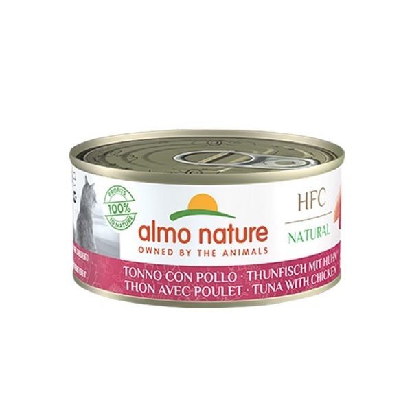 Almo Nature HFC Natural Adult | Puszka z kurczakiem i tuńczykiem | 70g, DLZATUKMK0022