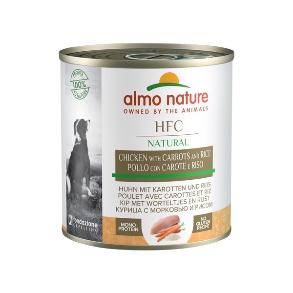 Almo Nature HFC Natural Adult | z kurczakiem, marchwią i ryżem | 280g, DLZATUKMP0039