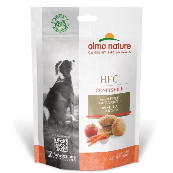 Almo Nature HFC Confiserie z jabłkiem i marchwią dla psa 60g, DLSATUZWI0008