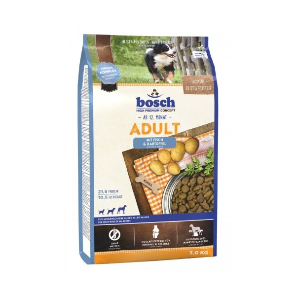 Bosch ADULT z rybą i ziemniakami  3kg, AMABEZKAR2934