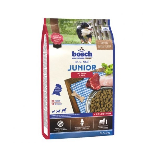 Bosch JUNIOR  z jagnięciną i ryżem 3kg, AMABEZKAR2936