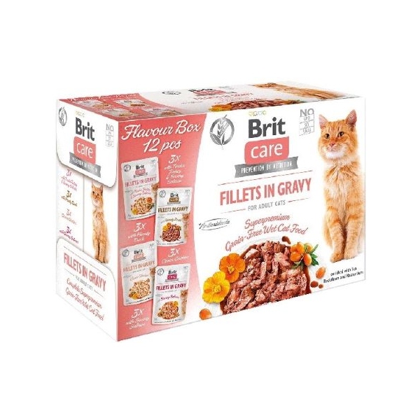 Brit Care Cat | Fillets in Gravy Flavour Multipack 12x85g, DLKRITKAM0008