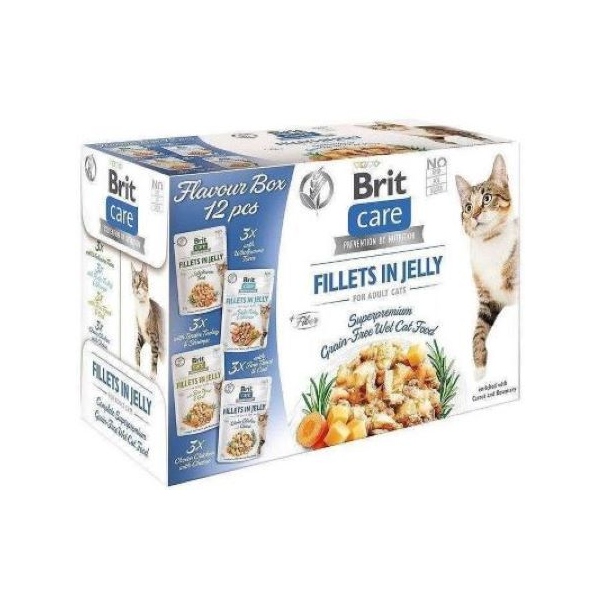 Brit Care Cat | Fillets in Jelly Flavour Multipack 12x85g, DLKRITKAM0005