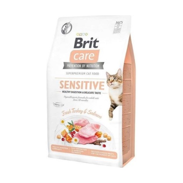 Brit Care Cat SENSITIVE Grain-Free Turkey & Salmon 2kg, DLKRITKAS0028