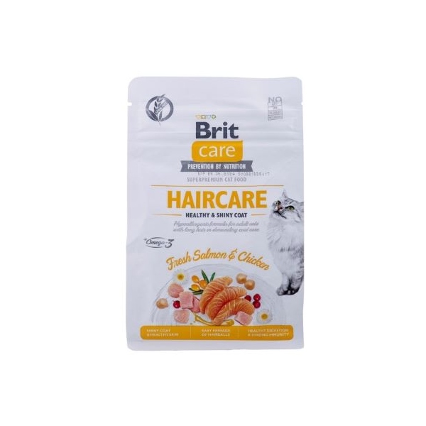 Brit Care Cat HAIRCARE Healthy & Shiny Coat 400g, DLKRITKAS0016