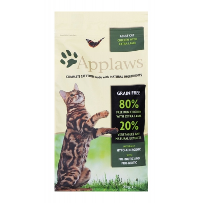 Applaws Cat | sucha karma dla kota z wysoką zawartością mięsa | kurczak i jagnięcina | 2kg, DLZAPWKSK0006