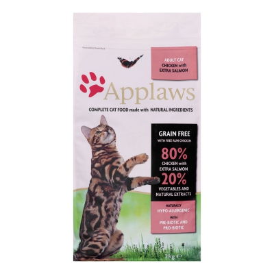 Applaws Cat | sucha karma dla kota z wysoką zawartością mięsa | kurczak i łosoś | 2kg, DLZAPWKSK0008