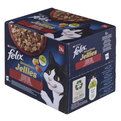 Purina FELIX Sensations mokra karma dla kota | wiejskie smaki w galaretce | 24x85g, DLZFEJKMK0023