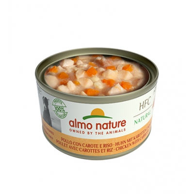Almo Nature HFC Natural Adult | z kurczakiem, marchwią i ryżem | 95g, DLZATUKMP0042